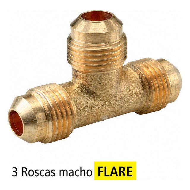 Tee de bronce UNF de 1/2