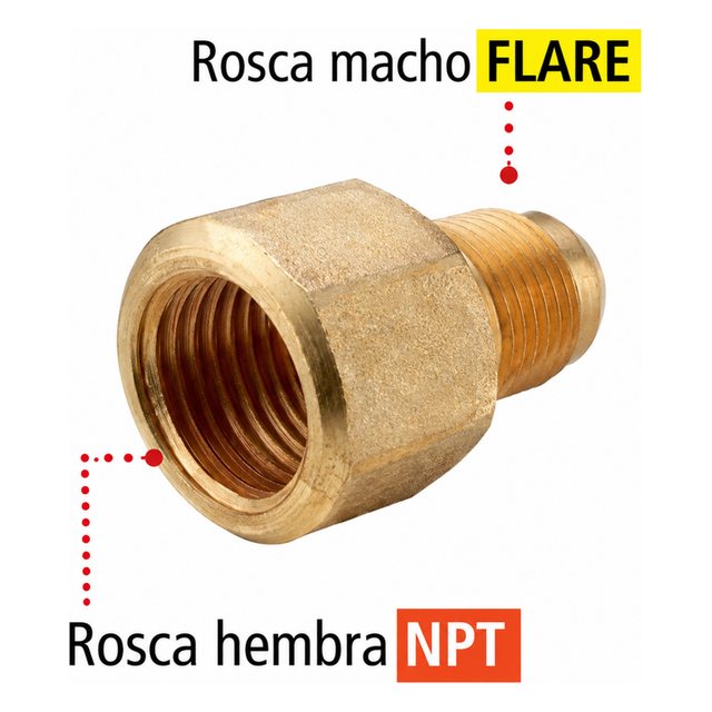 Codo bronce hembra UNF 1/2 NPT 1/2